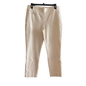 Zoe+Phoebe Cream elastic waist pants - Petite Large - NWOT